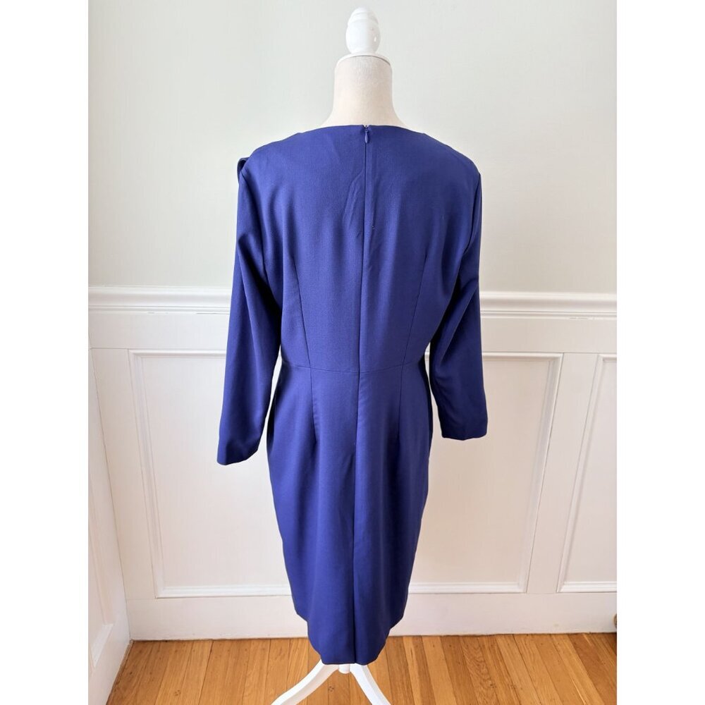 The Fold London Cliveden Dress Indigo Blue Uk 16 Us 12 Euc — image 4 of 8